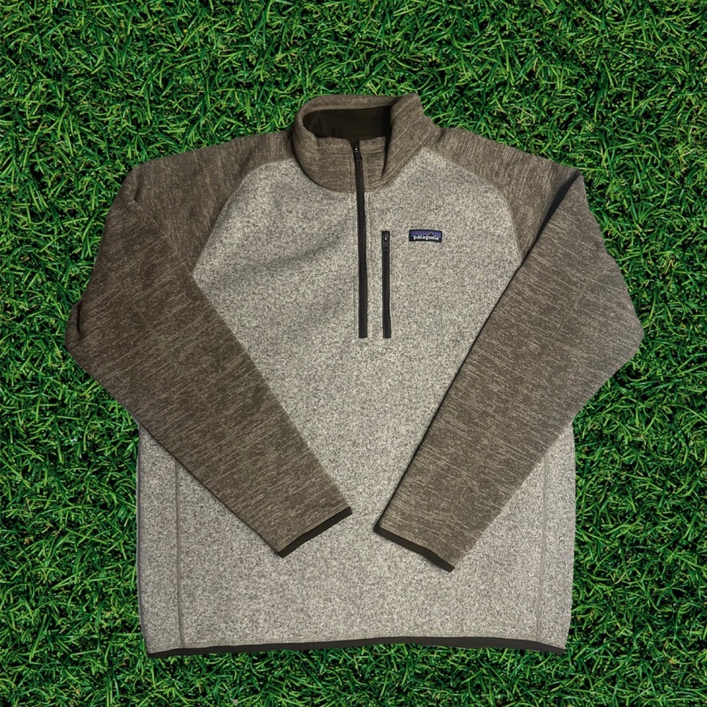 Patagonia Better Sweater 1/4 Zip Pullovers Fleece Men's Brown Jacket Size XL